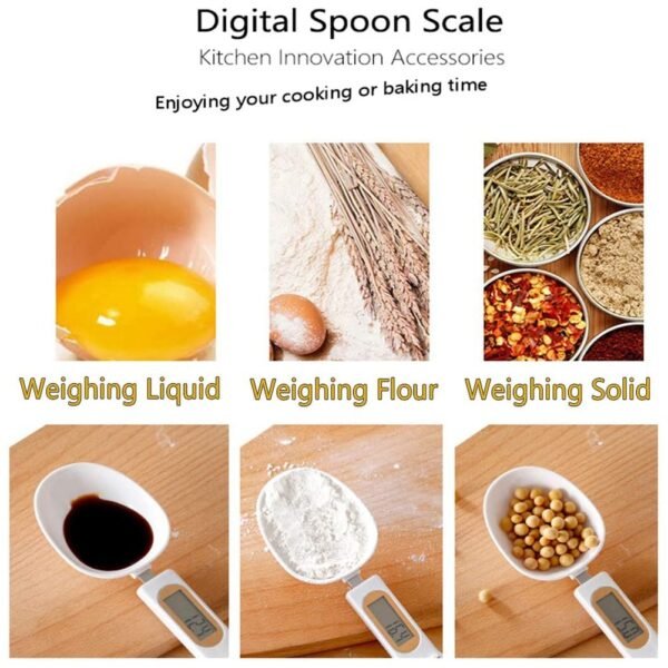 LCD Digital Kitchen Scale Electronic Cooking Food Weight Measuring Spoon 500g 0 1g Coffee Tea Sugar 5
