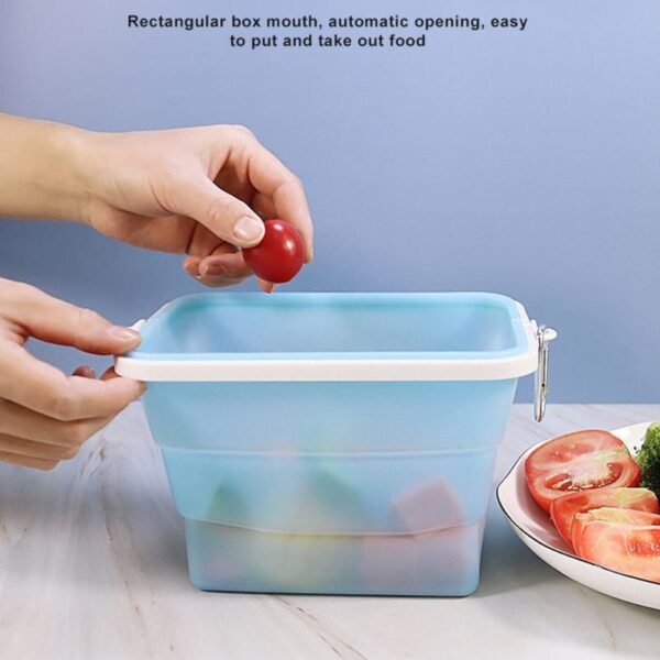 Silicone Food Storage Containers Reusable Storage Bags Telescopic Folding Fruit Vegetable Storage Box Kitchen Accessories 1