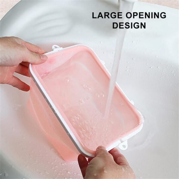 Silicone Food Storage Containers Reusable Storage Bags Telescopic Folding Fruit Vegetable Storage Box Kitchen Accessories 2
