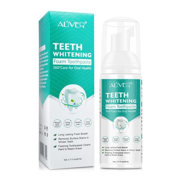 Teeth Whitening Toothpaste Foam Baking Soda Toothpaste Mousse Stains Removal Deep Oral Cleaning Foam 3
