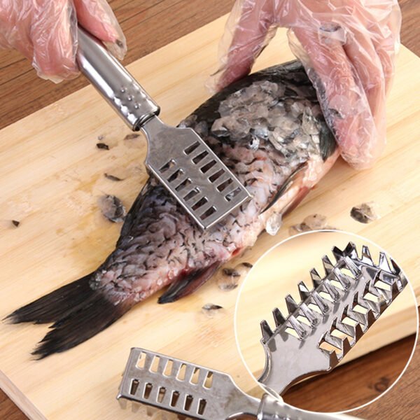 1 Pc Stainless Steel Fast Cleaning Fish Skin Scales Brush Shaver Remover Cleaner Descaler Skinner Scaler