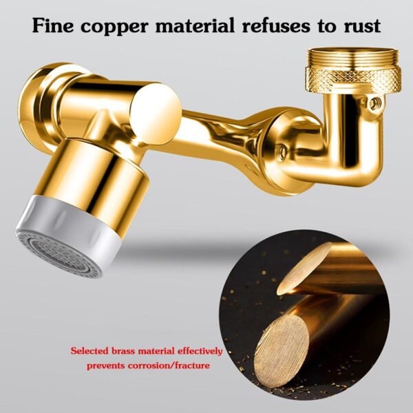 1080 Degree Brass Basin Faucet Aeratorsr Bathroom Tap Washbasin Bubbler Swivel Nozzle Universal Adapter Kitchen Accessories 3