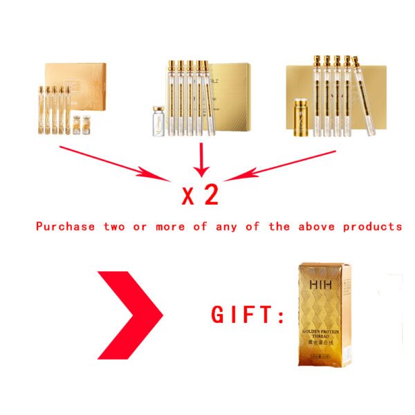 24K Gold Face Serum Active Collagen Silk Thread Facial Essence Anti Aging Smoothing Firming Moisturizing Hyaluronic 1