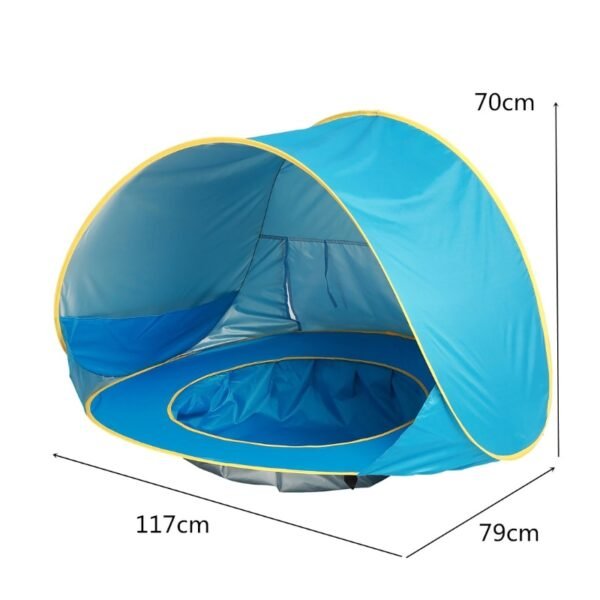 Baby Beach Tent Children Waterproof Pop Up sun Awning Tent UV protecting Sunshelter with Pool Kid 5