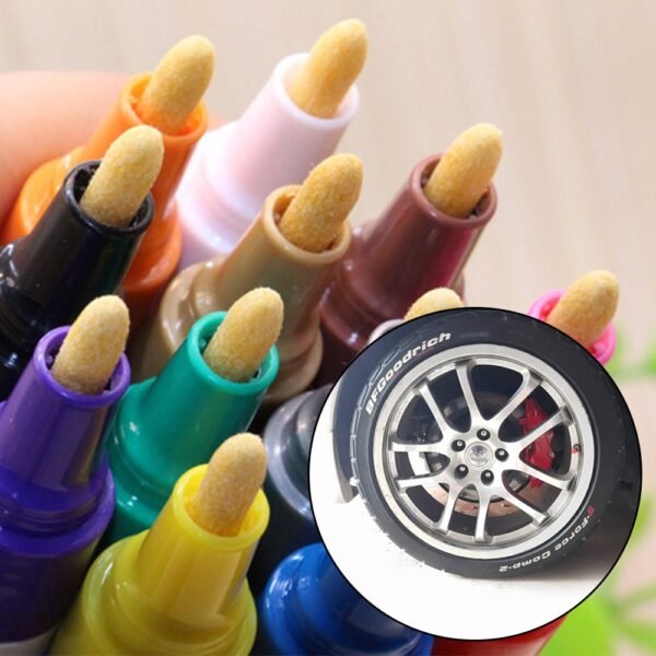 Paint Cleaner Car Wheel Tire Oily Painting Pen Auto Rubber Tyre Polishes Metal Permanent Marker Graffiti 2