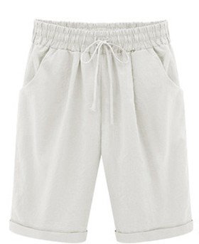 Summer shorts Women Summer Bermuda Shorts Large Size 8xl Loose Casual Sports Stretchy Cotton Straight Leg 4
