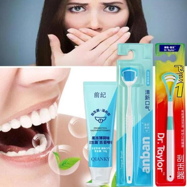 Tongue Scraper And Coating Cleaning Gel Fresh Remove Odor To Cleaner For Bad Breath Cleaning Products