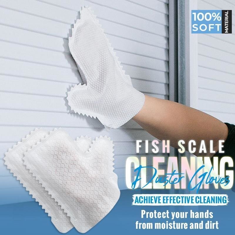 5 10pcs Fish Scale Cleaning Duster Gloves For Household Cleaning Window Grooves Glass Kitchenware Floor Desk